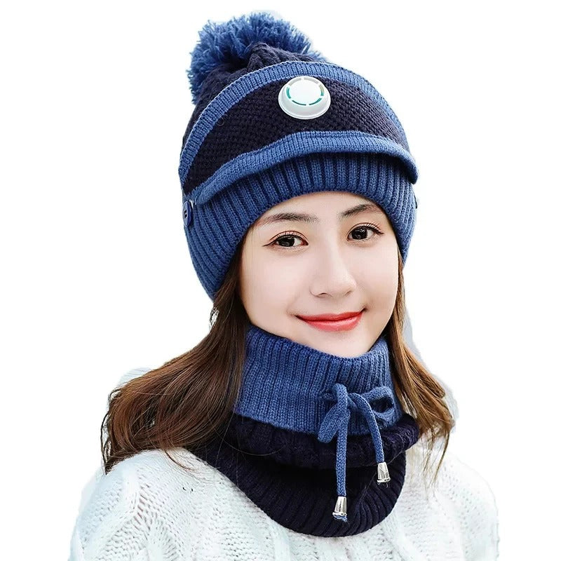 Wool Cap With Neck Warmer & Mask 3 pcs set . 3 PCS LADIES WOOL CAP SET CAP NICK MASK Material: Soft & Skin-Friendly Wool Fabric Unisex Caps. 6 BEAUTIFUL COLORS AVAILABLE