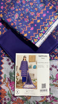 Sapphire Printed 3 PC pure Lawn (J)
